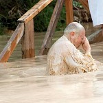 Purification at Epiphany holiday, orthodox church.